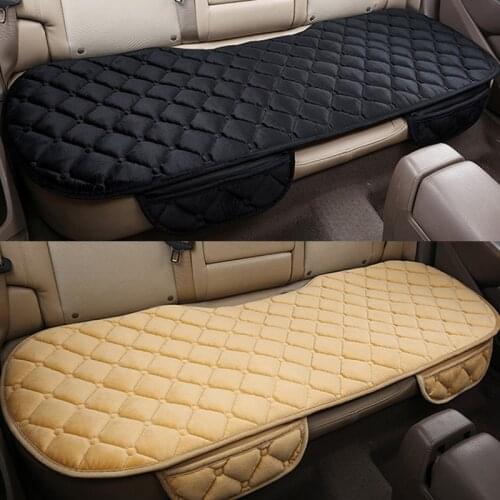 Car Seat Rear Cover Protector Mat Auto Rear Seat Cushion Non-slip Keep Warm Winter Plush Velvet Back Seat Pad