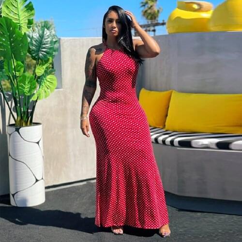 Paisley Bandanna Print Summer Vacation Dress for Women Halter Neck Backless Bodycon Dress Fashion Side High Split Beach Dress