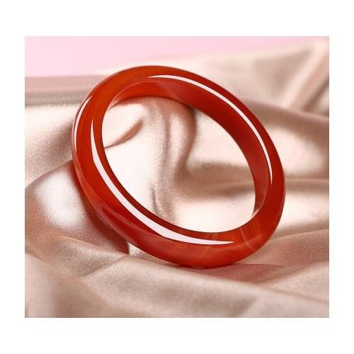 Zheru jewelry natural agate chalcedony red 54-64mm bracelet elegant princess beading gift best mother for girlfriend