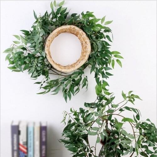 2M Home Decor Artificial Ivy Leaf Garland Plants Vine Fake Foliage Flowers Creeper Green Ivy Wreath