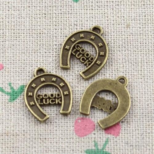 20pcs Antique Bronze Plated Charms Pendant Zinc Alloy horseshoe good luck Charm Vintage Jewelry Findings Accessories Parts
