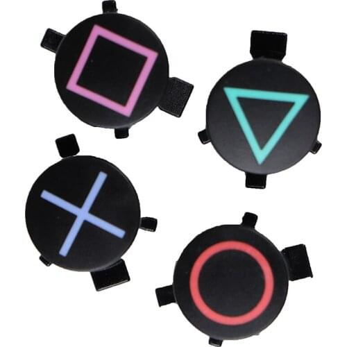 4pcs/set Plastic Button ABXY Controller Button Repair Part Replacement For PS4