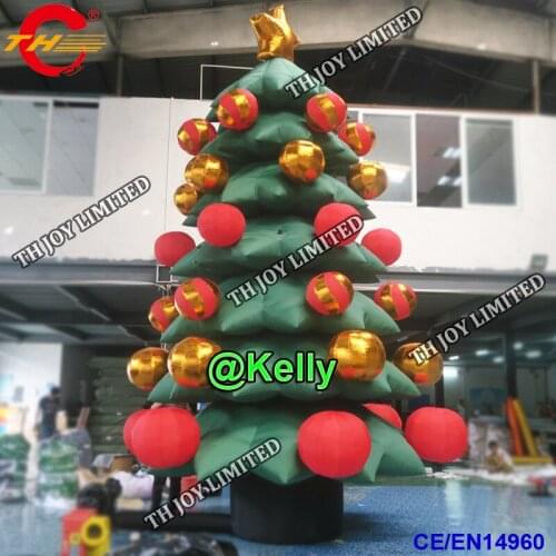 Free air shipping christmas inflatable tree with Jingle Bells for sale, decorative giant inflatable christmas tree for Xmas
