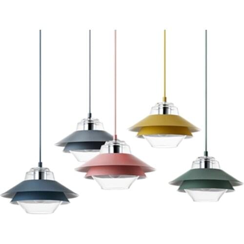 Designer Modern Led Pendant Lighting Fixture Nordic Glass Hanging Lamps Luminaire Bedside Suspension Kitchen Lights Colorful