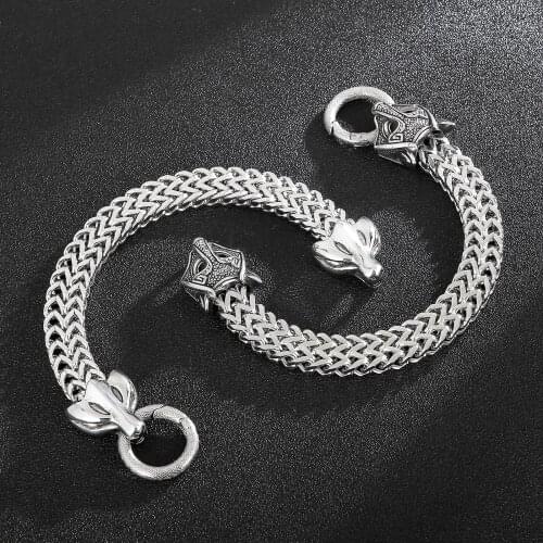 Jewels Store 12mm Wide Animal Series Bracelet Punk Mens Stainless Steel Zodiac Bracelets Jewelry For Man JS144586-KJX