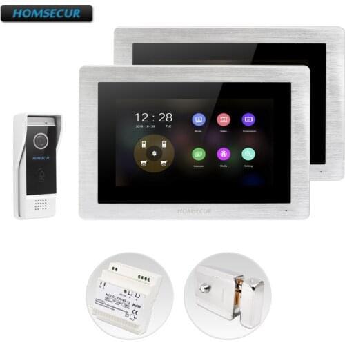 HOMSECUR 7" Video Door Entry Security Intercom with Touch Screen for Home Security BC031HD-B+BM714HD-S