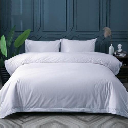 3pcs 4pcs Cotton Bedding Set Duvet Cover Flat Sheet Pillowcases Without Filler White Color Geometric Satin
