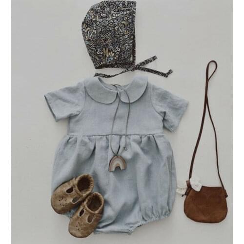 Newborn Baby Summer Clothing Solid color Ruffle Rompers Jumpsuit Baby Girl Clothes 0-18 Months