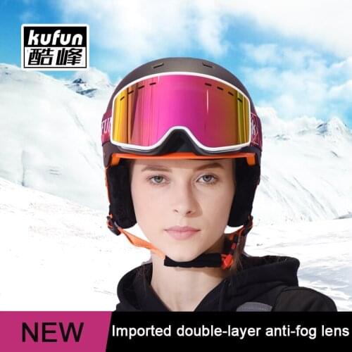KUFUN Ski Goggles double layer anti-fog adult men and women glasses mountaineering snow Skiing Eyewear Snowboard