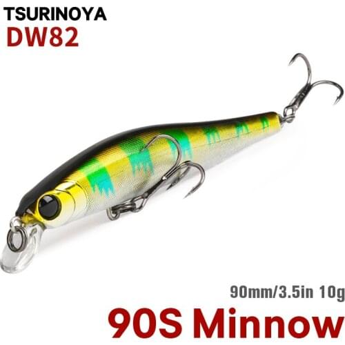 TSURINOYA EARL DW82 90S Slow Sinking Minnow Fishing Lure 90mm 10g Sinking Speed 0.12m/s Long Casting Minnow Hard Bait For Bass