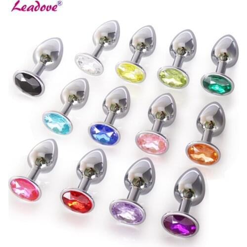 Stainless Steel Metal Anal Safe Plug Medical Anal Beads Anus Tube Crystal Waterproof Adult Products Plug Anal Sex Toy for Women