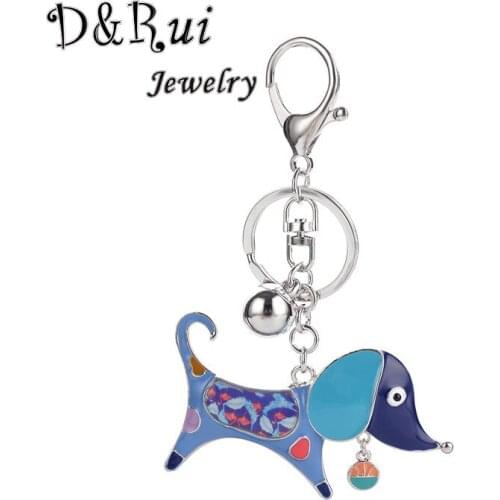 Cute Puppy Keychains Pendant For Women Men Creative Animal Dog Car Key Ring Holder Bag Accessories 2019 Enamel Alloy Keychain