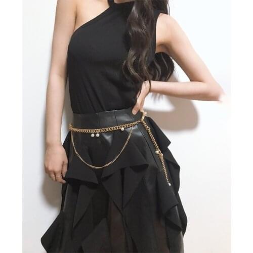 Fashion Vintage Metal Golden Waist Chain Women Belts Luxury Designer Waistband Body Chain Belt