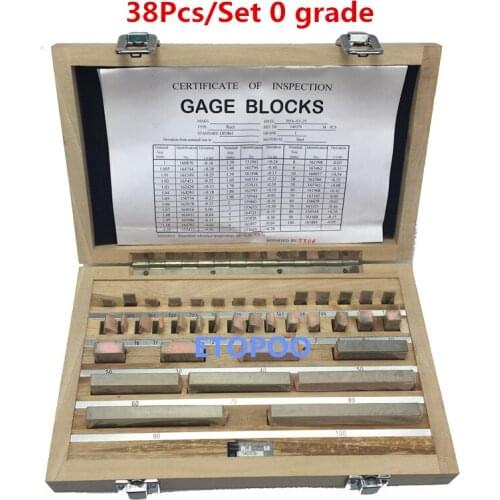 1-100mm Block Gauge Set 38Pcs/Set 0 Grade 1 Grade Caliper Inspection Measuring Tools