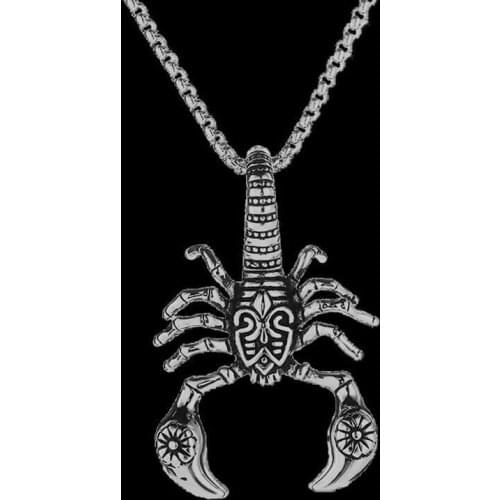 Newest Necklace 316L Stainless Steel Jewelry Punk Style Scorpion Pendant With Chain
