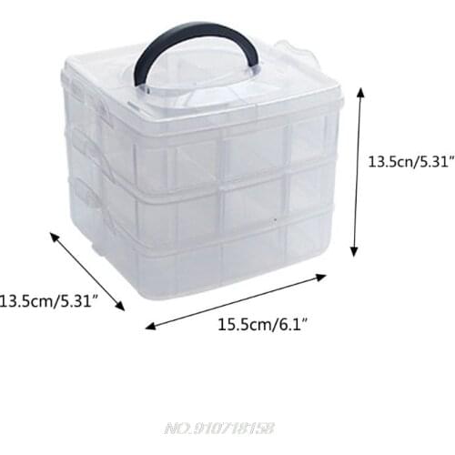 Transparent Portable Large Jewelry Organizer Storage Box Container Case Display N16 20 Dropshipping