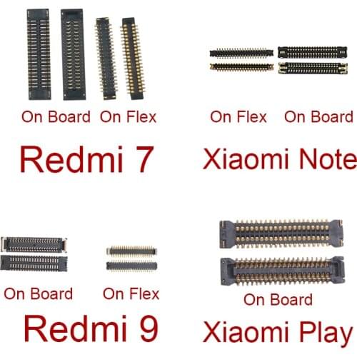 2pcs 40pin LCD Display FPC Connector On Mainboard for Xiaomi max3 Poco F1 NOTE3 Note Play 5 5S 5C Redmi 9 7 5 PLUS Note 6 Pro