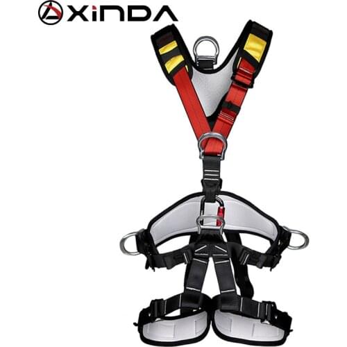 XINDA Top Quality Outdoor Rock Climbing Harnesses Full Body Safety Belt Anti Fall Removable Gear Altitude Protection Equipment