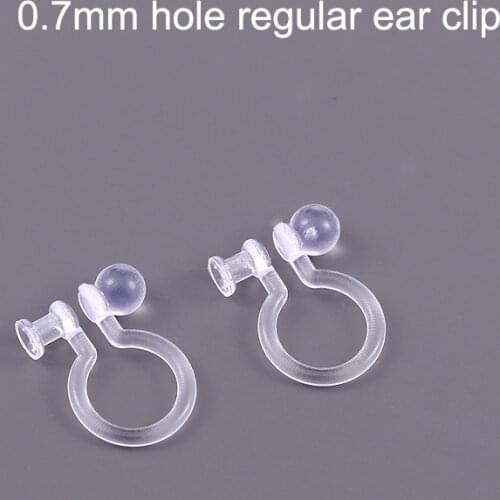 Resin U-shaped ear clip Transparent Invisible Prevent allergy Painless Clip type Pierced female DIY earring accessories