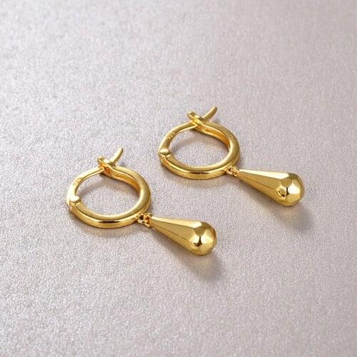 Luxury jewelry s925 sterling silver angel halo tears earrings cold wind retro elegant intellectual earrings for women