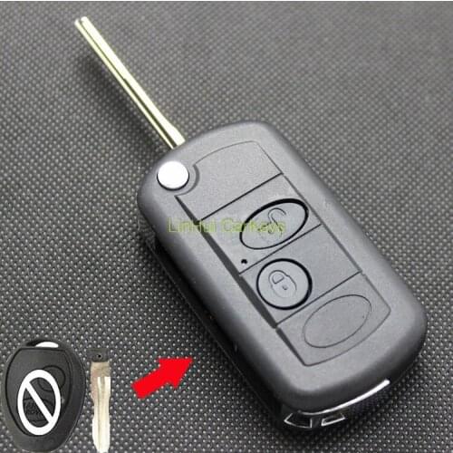 PINECONE for LAND ROVER DISCOVERY 1999-2004 Modified Key Case 2 Buttons Uncut Brass Blade Remote Key Replacement ABS Shell 1PC