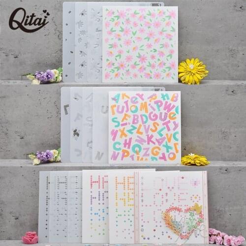 Stencil 10PCS/SET Love Flower Letter Background Layering Stencils Scrapbooking Decorative Embossing DIY Paper Card Cutting Dies