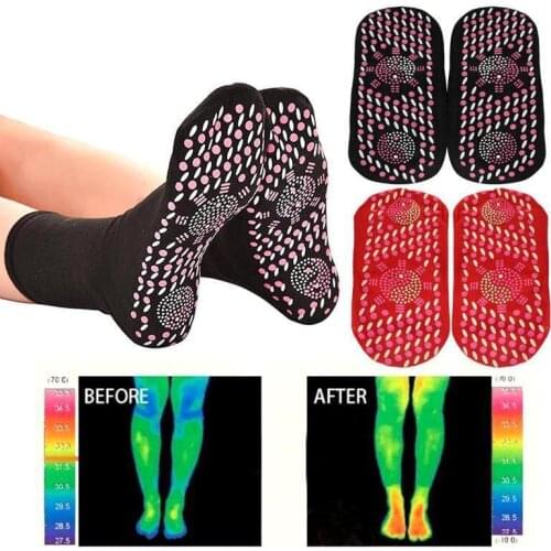 Tourmaline Self Heating Heated Socks For Women Mem Help Warm Cold Feet Comfort Health Heated Socks Magnetic Therapy Comfortable