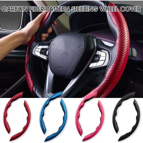 38cm Universal Car Steering Wheel Cover Interior Accessories 15 inch Carbon ABS Fiber Steering Wheel Booster for Women Girls