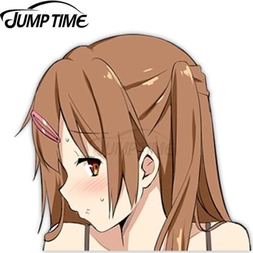 Jump Time Chuunibyo Demo Koi ga Shitai Nibutani Shinka 9 Sexy Big Head Anime Girl Vinyl Decal Waifu Peeker Car Stickers