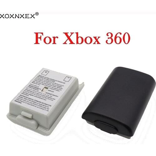 XOXNXEX 6pcs Black /White Battery Cover Shell Case Kit For Xbox 360 Remote Wireless Controller Joystick Gamepad Joypad
