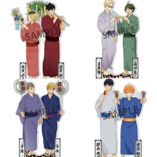 Japan Anime Haikyuu!! Oikawa Tooru Daichi Sawamura Tobio Kageyama CP Figure Kimono Series Acrylic Stand Model Plate Desk Toy