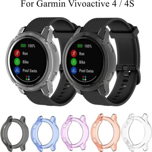 Silicone Skin Protective Case For Garmin Vivoactive 4 4S Watch Cover Soft Sleeve Protector Silm Durable for GarminActive S