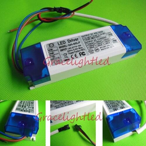 1pc 18-30*3W LED Driver Power Supply 600mA for 18- 30pcs 3W High Power LED Chip Bead 85-277V ac