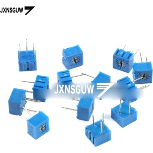 10PCS 3362P 2K/5K/20K/200K/500K/50R/100R/200R/500R Ohm 202 502 203 Ohmsingle-turn precision adjustable resistance potentiometer