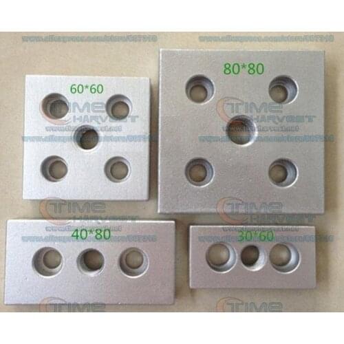 10pcs Holder aluminum mounting bracket Wood Support plate connection fixator for M12 screw adjustable rubber feet game cabinet