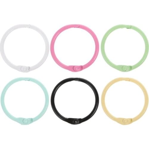 10pcs Metal Loose Leaf Binder Ring Book Hoops DIY Albums School Office Supplies Craft Nov-26A