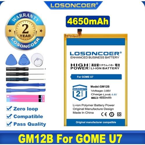 100% Original LOSONCOER NEW 3600mAh~4200mAh GM12B 2017M95A Battery For GOME U7 U7mini U7 mini Mobile Phone Battery