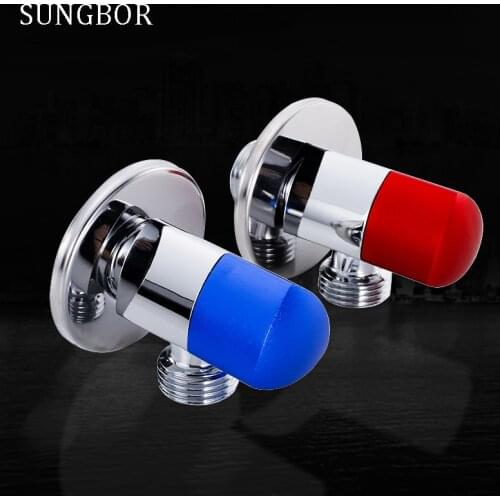 2pcs Angle Valves SUS304 stainless steel brushed finish filling valve Bathroom Accessories Angle Valve for Toilet Sink JF-870L