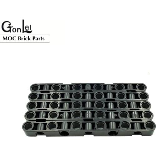 5Pcs/lot Technic Beam Special 1x11 Open Center Thick Liftarm MOC Building Blocks Bricks Parts DIY Toys fit for 32523