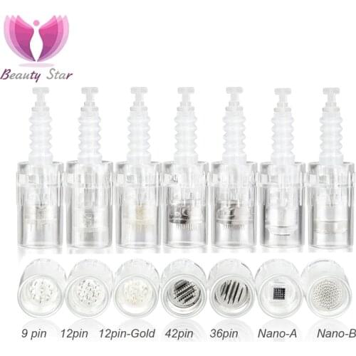 50pcs Bayonet Cartridge For Derma Pen Microneedle 9/ 12/ 36/ 42 pin / Nano Derma Pen Needles Disposable Tattoo Needles Tip
