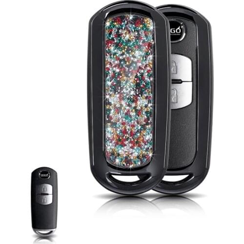 Diamond Cover Car Key Case For Mazda 2 mazda 3 mazda 5 mazda 6 8 CX-3 CX-4 CX-5 CX-7 CX-9 Atenza Axela MX5 RX Crystal keychain