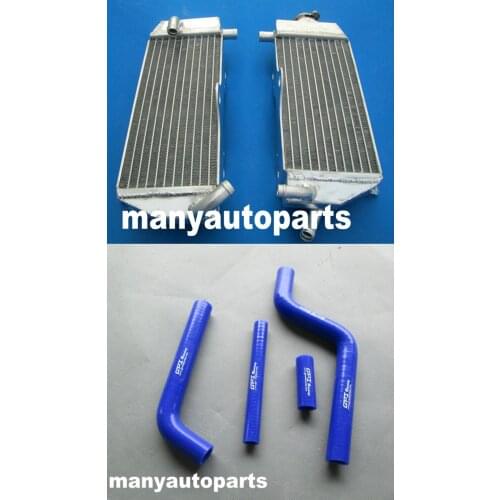 Aluminum Radiator AND BLUE HOSE for YAMAHA YZ 125 YZ125 2002 2003 2004