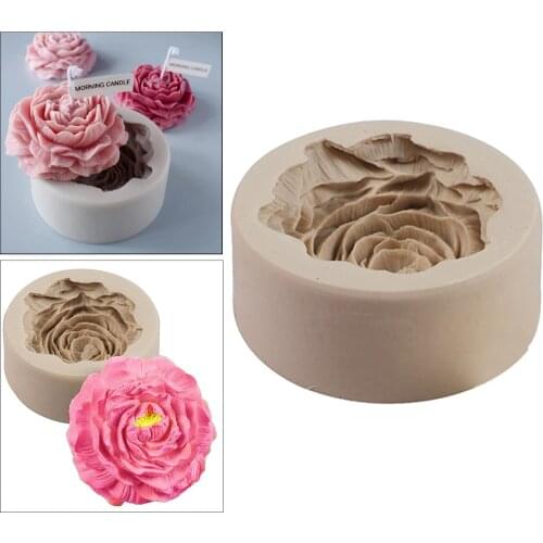Aromatherapy Candle Silicone Mold 3D Rose Flower Shape Soap Silicone Mould DIY Candle Form Soap Mould Cake Decoration Supplies