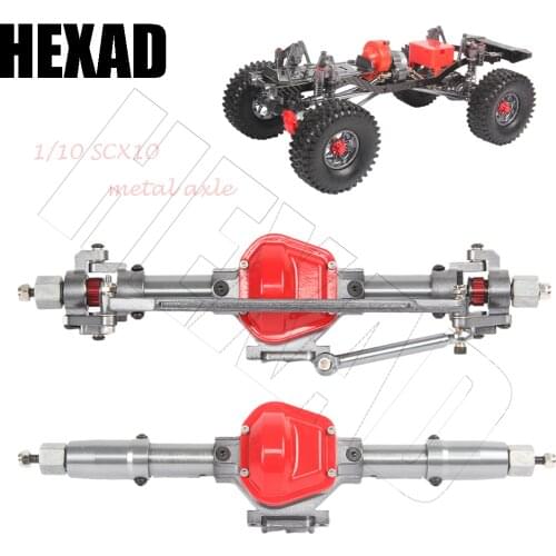 RC Car CNC Metal Front/Rear Axle for 1:10 SCX10 RC Tracked Vehicle Axle
