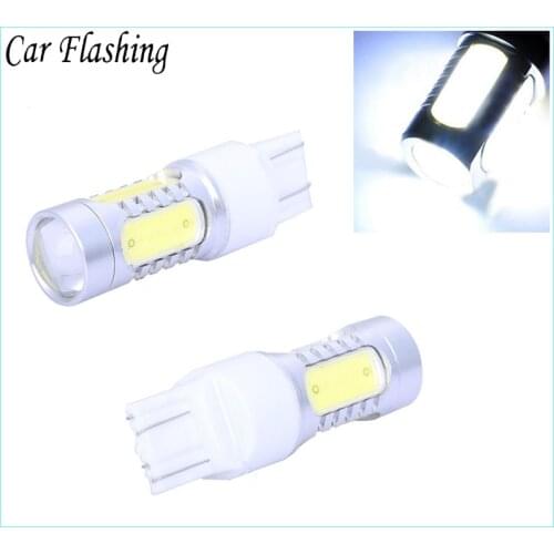 Car Flashing 1Pair 7443 7440 WY21W W21 T20 7.5W COB LED Car Turn Singal Brake Backup Parking Stop lights White Yellow Red