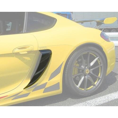 SIDE AIR INTAKE Carbon Fiber For Porsche 981 Cayman Side Air Intake Duct Vent Glossy Fibre Finish Exterior Trim Accessories