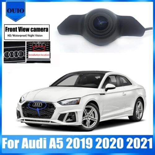 HD Front View camera For Audi A5 2019 2020 2021 Night Vision / waterproof Front Parking LOGO Camera Front Camera
