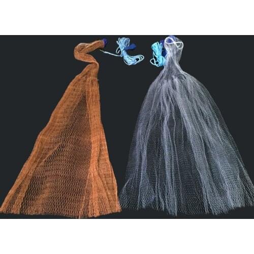 Cast net 2.4-7.2M without sinker fishing net outdoor sport hand throw network small mesh american style casing net tool