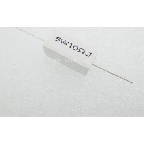 10PCS/LOT Ceramic Cement Resistor 5W 10 ohm 10R Resistance 5% Error Cement resistance
