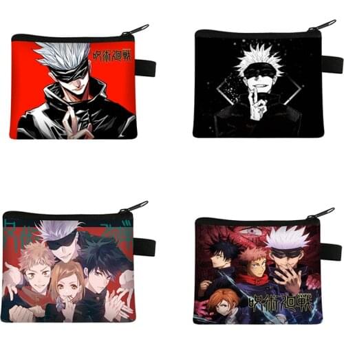 Anime Jujustu Kaisen Wallet Cartoon Printing Coin Purse Cartoon Copslay Money Card Key Wallet
